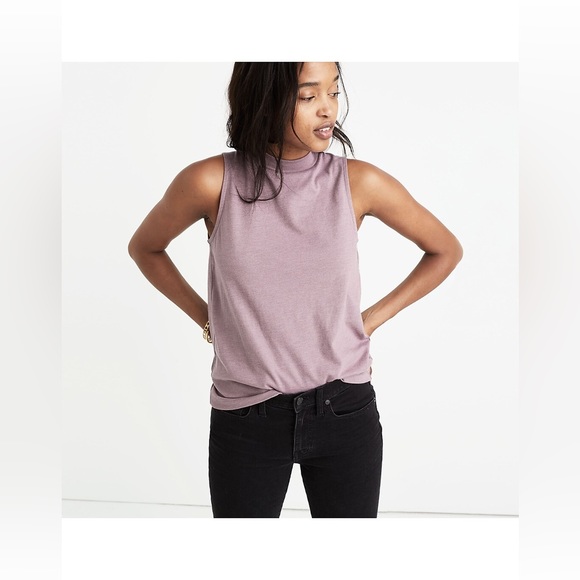 Madewell Tune Mockneck Tank Top - Picture 3 of 11